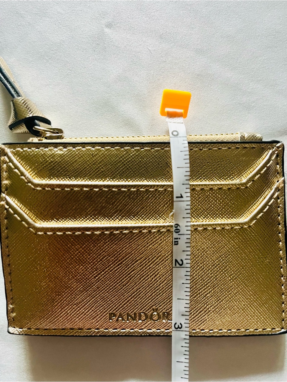 Pandora Metallic Gold Cardholder Coin Purse Keyring Wallet - Limited Edition - Picture 7 of 7
